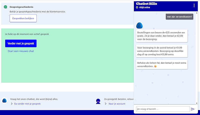 Chatbot Bol.com